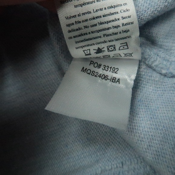 Faherty Sweater Mens Large Blue Sunwashed Slub Quarter Zip Pullover - Picture 6 of 10